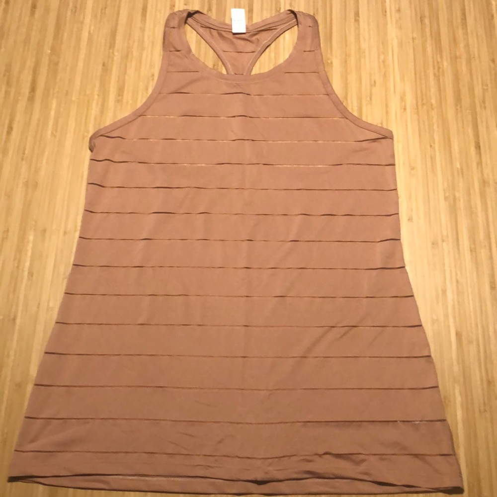 Nude/Sheer stripe Athleta Tank top